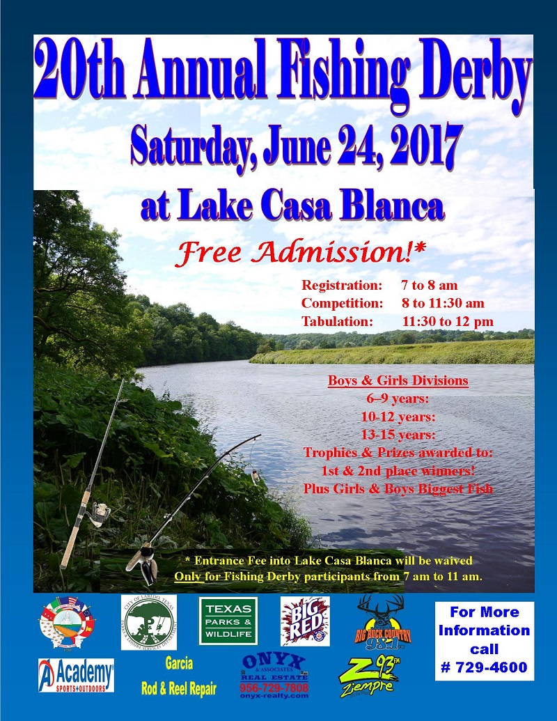 20th Annual Fishing Derby @ Lake Casa Blanca!