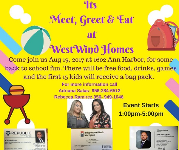 Meet, Greet & Eat at Westwind Homes