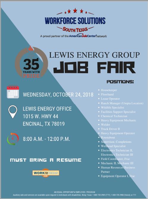 Lewis Energy Group Job Fair