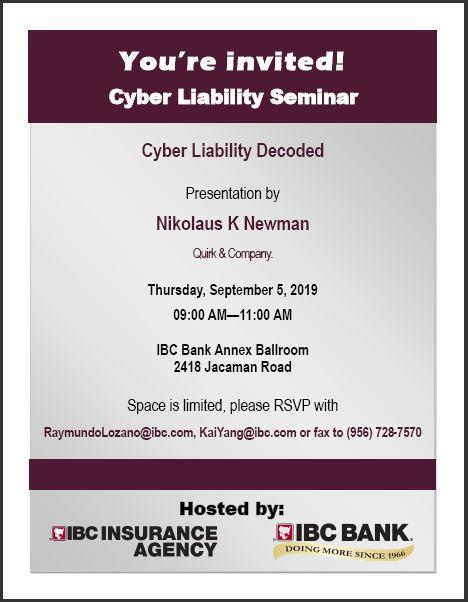 Cyber Liability Seminar